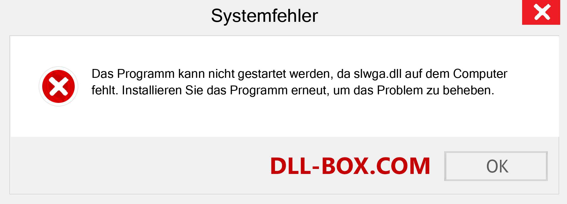 slwga.dll-Datei fehlt?. Download für Windows 7, 8, 10 - Fix slwga dll Missing Error unter Windows, Fotos, Bildern